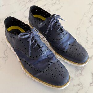 Cole Haan ZERØGRAND Remastered No Stitch Wingtip Oxford - Navy - Size 11M